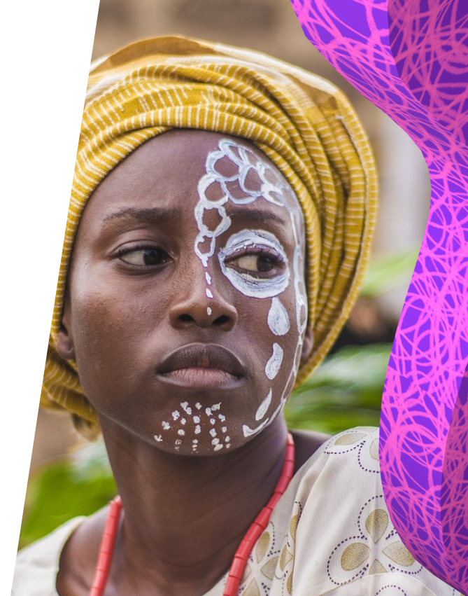 Pessoa representando a cultura