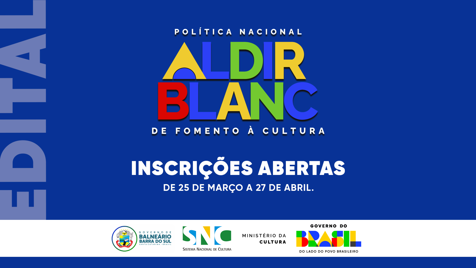 PNAB: Balneário Barra do Sul lança edital com mais de R$ 127 mil para projetos culturais
