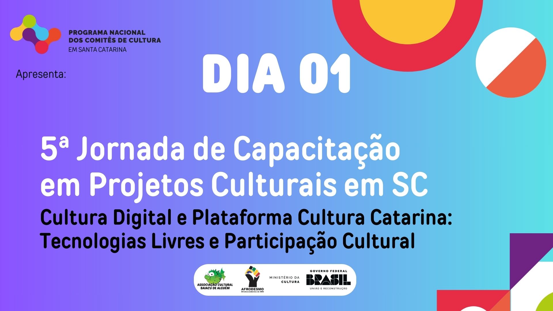 Capa da aula Dia 1 - Cultura Digital e a Plataforma Cultura Catarina