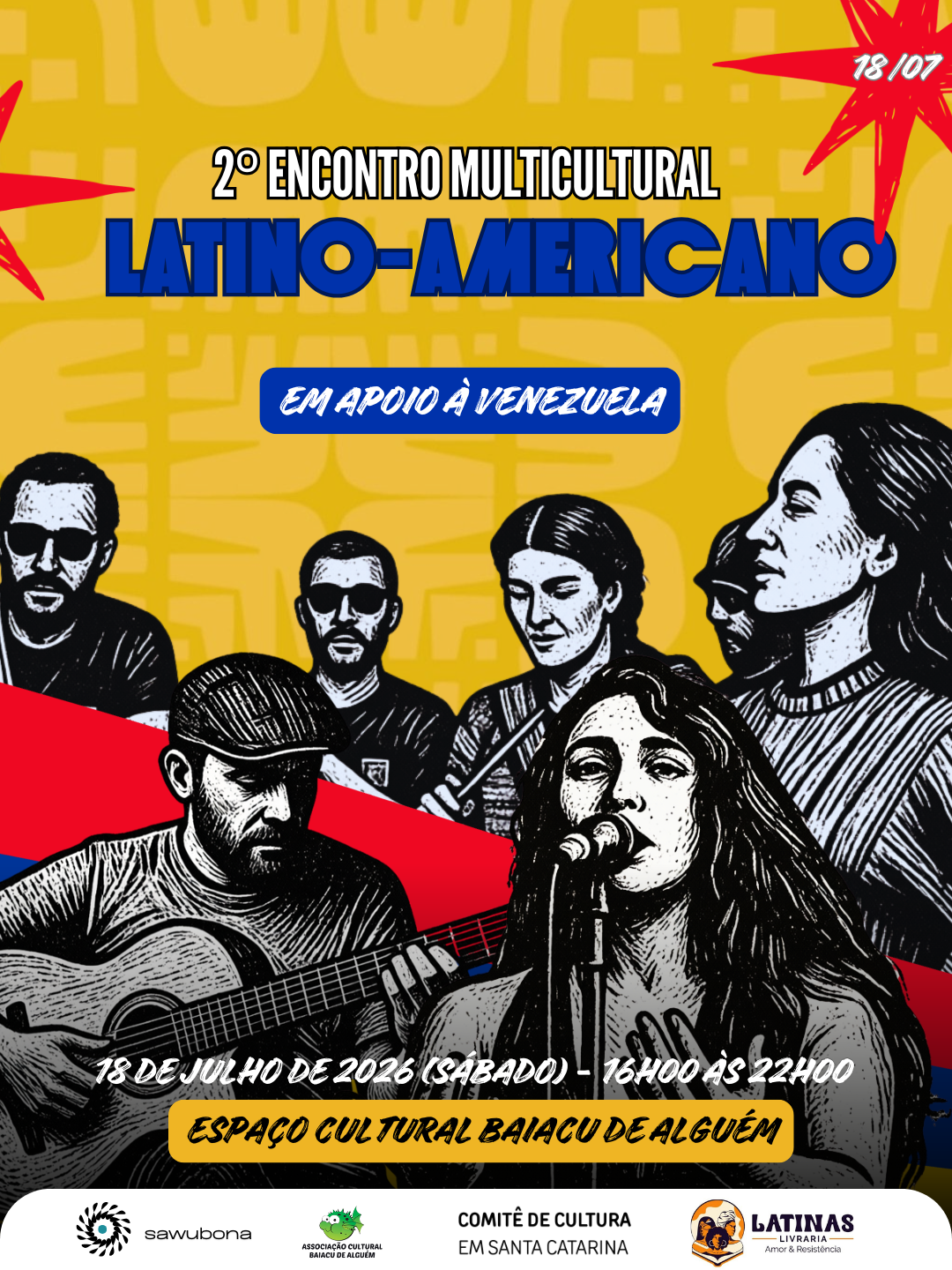 2º Encontro Multicultural Latino-Americano reúne arte, cidadania e campanha humanitária em apoio à Venezuela