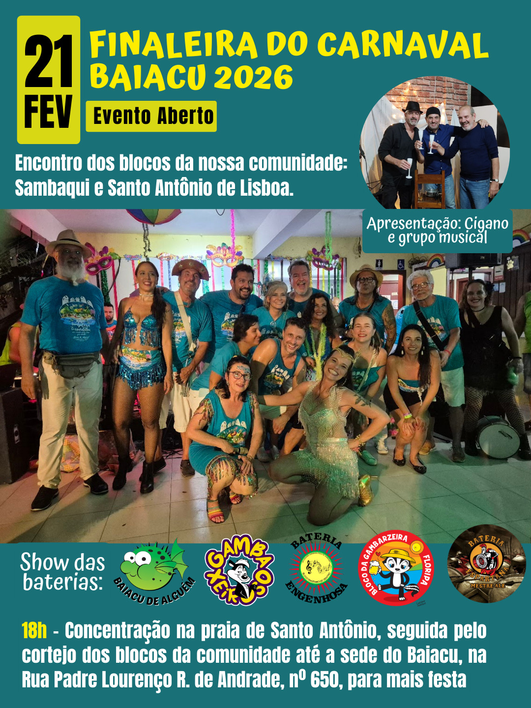  Enterro dos Ossos – Finaleira Carnaval Baiacu 2026 