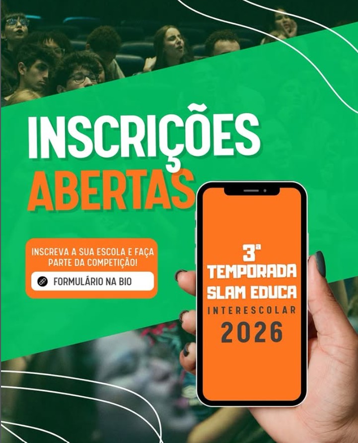 Inscrições abertas para a Oficina de Poesia do Slam Educa 2026